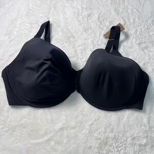Skims Women's Fits Everybody T-Shirt Demi Bra Onyx Black‎ BR-UWR-2294 46DD NEW